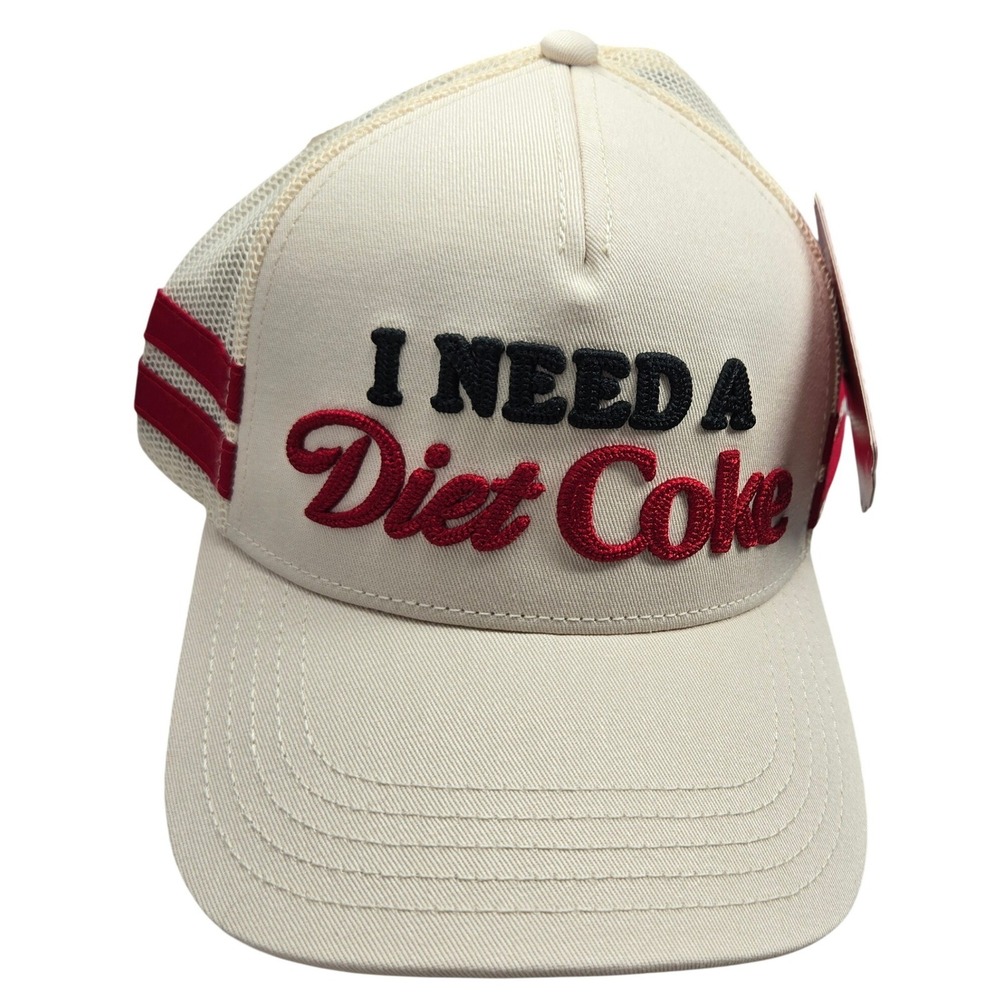 American Needle Trucker Hat Cream New I Need A Diet Coke Mesh Cap